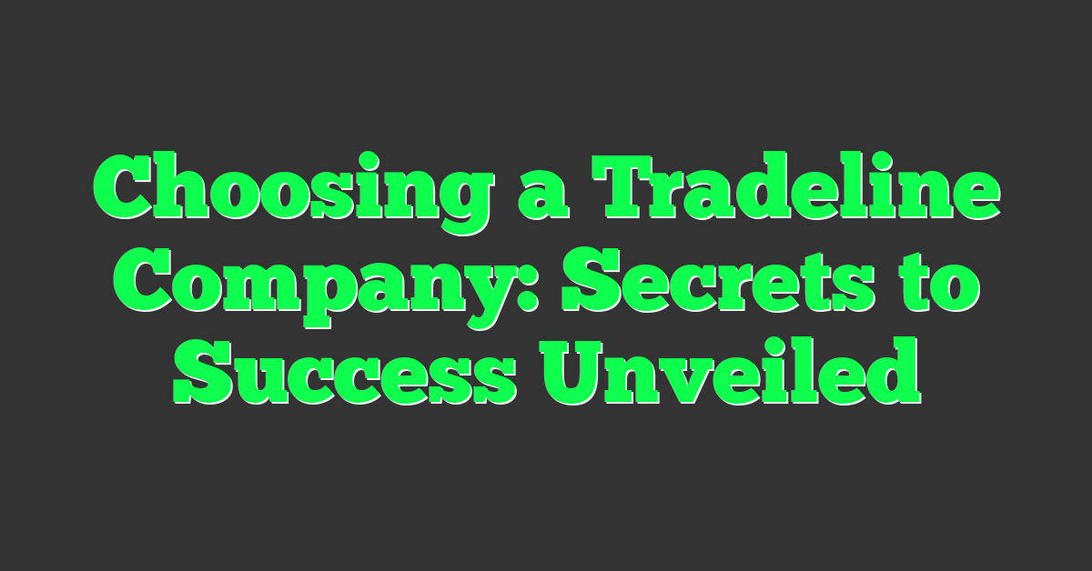 Choosing a Tradeline Company: Secrets to Success Unveiled