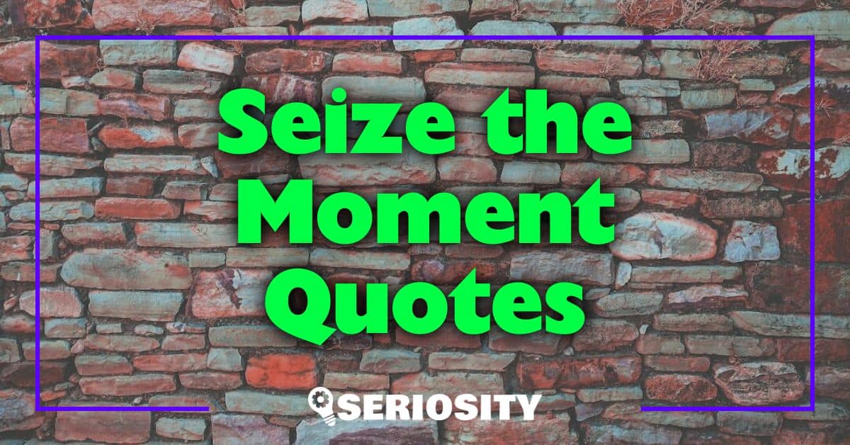 Seize the Moment Quotes